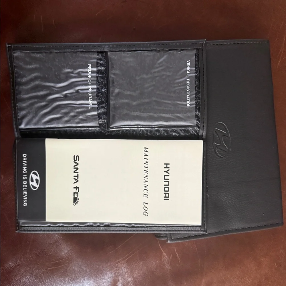 Hyundai Black Leather Owners Manual and Document Holders - Picture 4 of 4